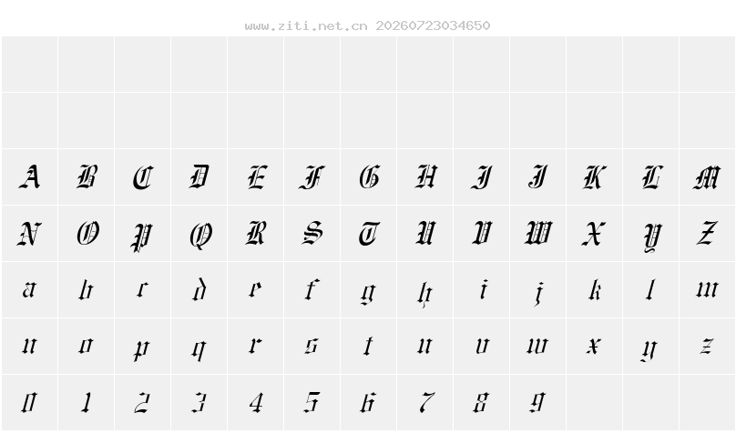 字符映射圖