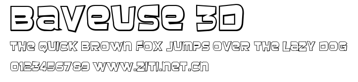 Baveuse 3D.ttf字體轉換器圖片