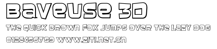 Baveuse 3D.ttf字體轉換器圖片