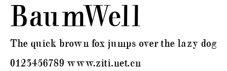 BaumWell.ttf字體轉換器圖片