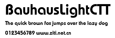BauhausLightCTT.ttf字體轉換器圖片