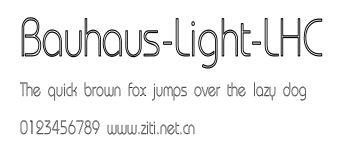 Bauhaus-Light-LHC.ttf字體轉換器圖片