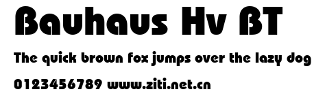 Bauhaus Hv BT.ttf字體轉換器圖片