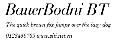 BauerBodni BT.ttf字體轉換器圖片