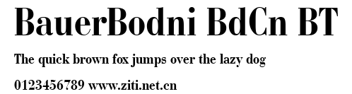 BauerBodni BdCn BT.ttf字體轉換器圖片