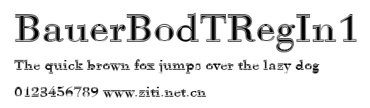 BauerBodTRegIn1.ttf字體轉換器圖片