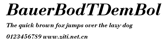 BauerBodTDemBol.ttf字體轉換器圖片