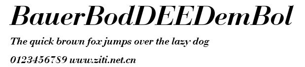 BauerBodDEEDemBol.ttf字體轉換器圖片