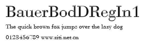 BauerBodDRegIn1.ttf字體轉換器圖片