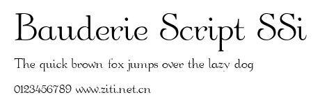 Bauderie Script SSi.ttf字體轉換器圖片
