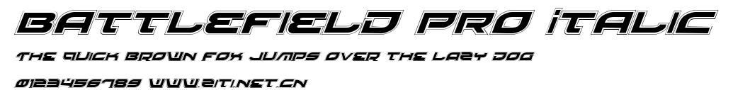 Battlefield Pro Italic.ttf字體轉換器圖片