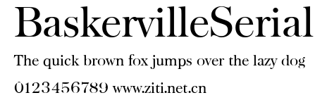 BaskervilleSerial.ttf字體轉換器圖片