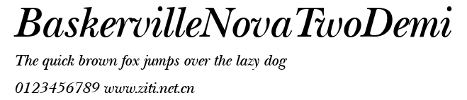 BaskervilleNovaTwoDemi.ttf字體轉換器圖片