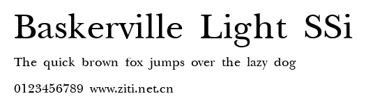 Baskerville Light SSi.ttf字體轉換器圖片