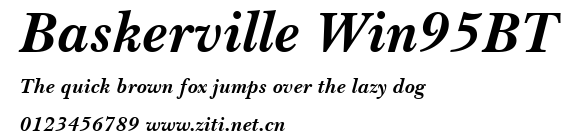 Baskerville Win95BT.ttf字體轉換器圖片