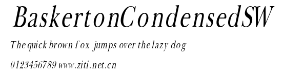 BaskertonCondensedSW.ttf字體轉換器圖片