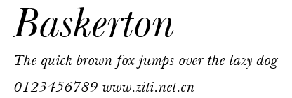 Baskerton.ttf字體轉換器圖片