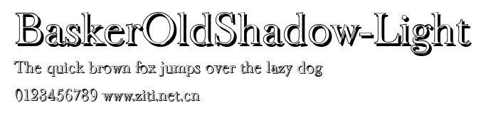 BaskerOldShadow-Light.ttf字體轉換器圖片
