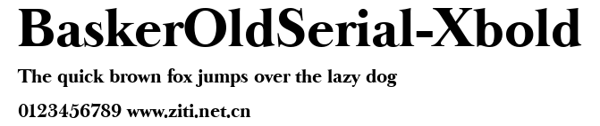 BaskerOldSerial-Xbold.ttf字體轉換器圖片