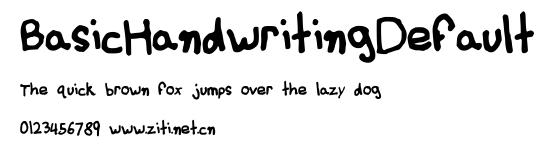 BasicHandwritingDefault.ttf字體轉換器圖片