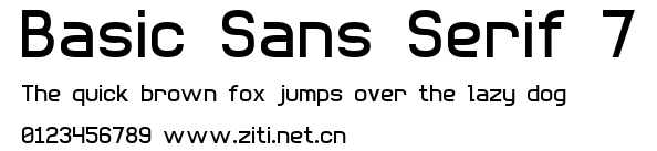 Basic Sans Serif 7.ttf字體轉換器圖片