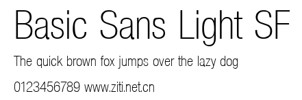 Basic Sans Light SF.ttf字體轉換器圖片
