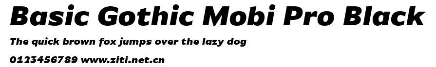 Basic Gothic Mobi Pro Black.ttf字體轉換器圖片