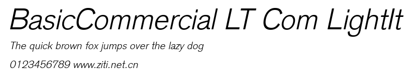 BasicCommercial LT Com LightIt.ttf字體轉換器圖片