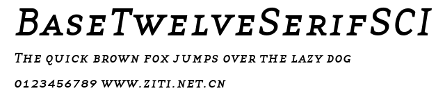 BaseTwelveSerifSCI.ttf字體轉換器圖片