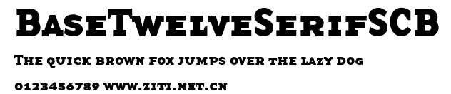 BaseTwelveSerifSCB.ttf字體轉換器圖片
