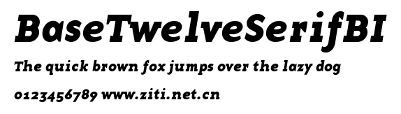 BaseTwelveSerifBI.ttf字體轉換器圖片