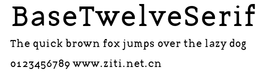 BaseTwelveSerif.ttf字體轉換器圖片