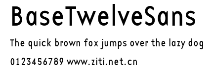 BaseTwelveSans.ttf字體轉換器圖片