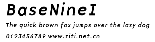 BaseNineI.ttf字體轉換器圖片