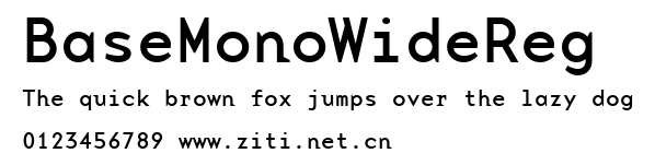 BaseMonoWideReg.ttf字體轉換器圖片