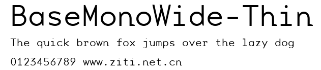 BaseMonoWide-Thin.ttf字體轉換器圖片