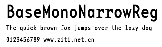 BaseMonoNarrowReg.ttf字體轉換器圖片