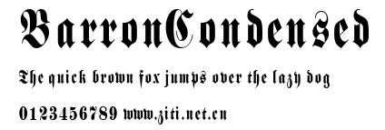 BarronCondensed.ttf字體轉換器圖片