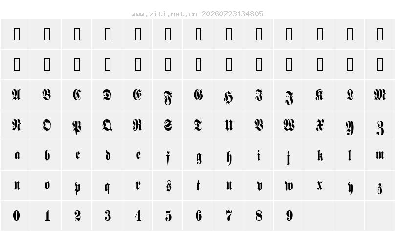字符映射圖