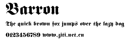 Barron.ttf字體轉換器圖片