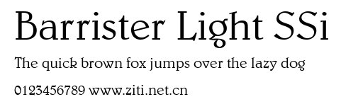 Barrister Light SSi.ttf字體轉換器圖片