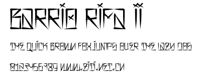 Barrio Rifa II.ttf字體轉換器圖片