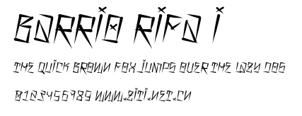 Barrio Rifa I.ttf字體轉換器圖片
