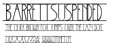 BarrettSuspended.ttf字體轉換器圖片