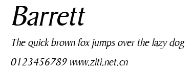 Barrett.ttf字體轉換器圖片