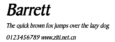 Barrett.ttf字體轉換器圖片