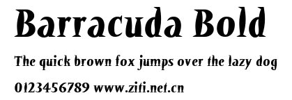 Barracuda Bold.ttf字體轉換器圖片