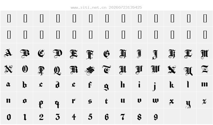 字符映射圖