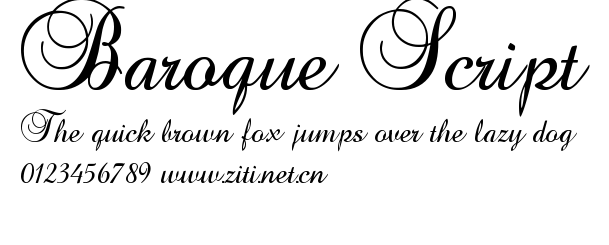 Baroque Script.ttf字體轉換器圖片