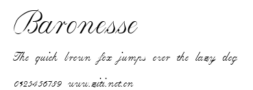 Baronesse.ttf字體轉換器圖片